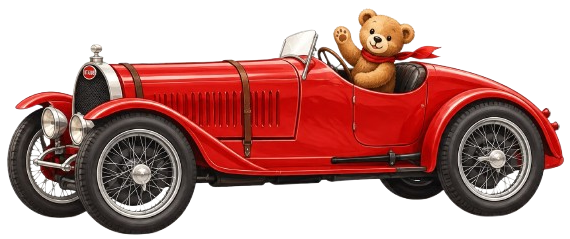 Auto s medvídkem
