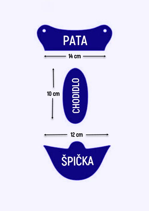 Botičky se šňůrkou modrá šablona CZ šipky