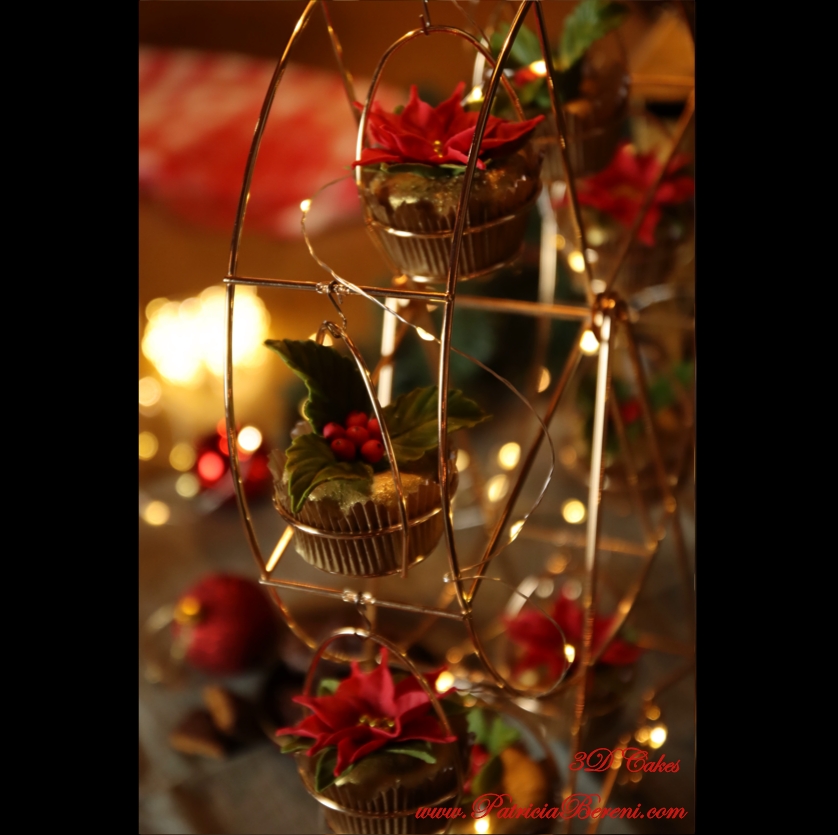 Christmas Gold Cupcake Stand 1